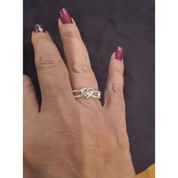 New - Infinity Heart Rhinestones Promise Ring - Size 9 - Picture 10 of 10